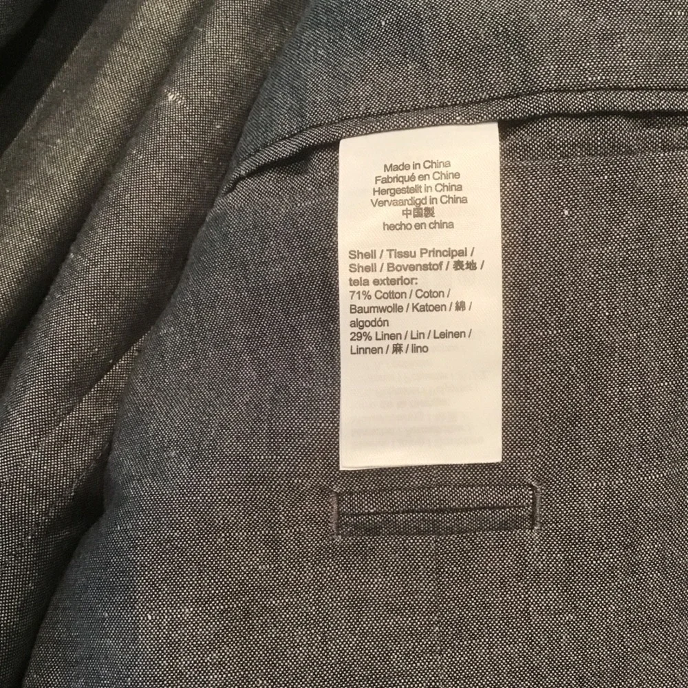 J.Crew Ludlow Suit Baird McNutt Irish Linen Cotton Grey Blazer Pants 38S 30x30